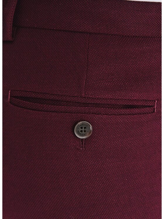 Pako Lorente Pako Lorente Spodnie garniturowe P25WF-6G-001 Bordowy Super Slim Fit