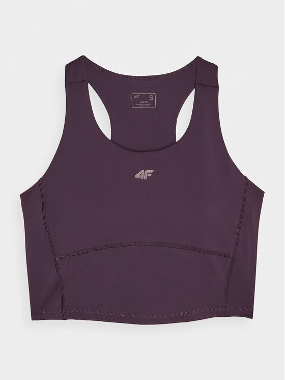 4F 4F Top 4FWAW24TFTSF1067-50S Fioletowy Slim Fit