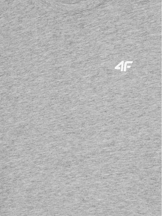 4F 4F T-Shirt 4FJWMM00TTSHF1658 Szary Slim Fit