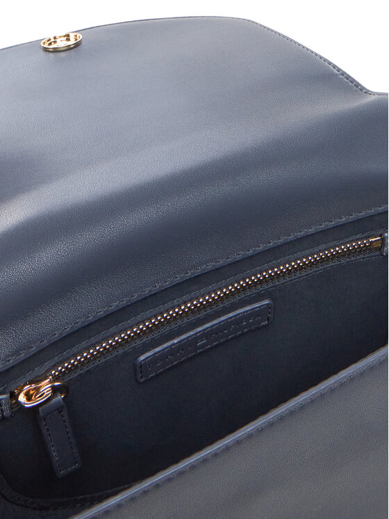 Tommy Hilfiger Tommy Hilfiger Дамска чанта Th Logotape Saddle Bag AW0AW17184 Тъмносин