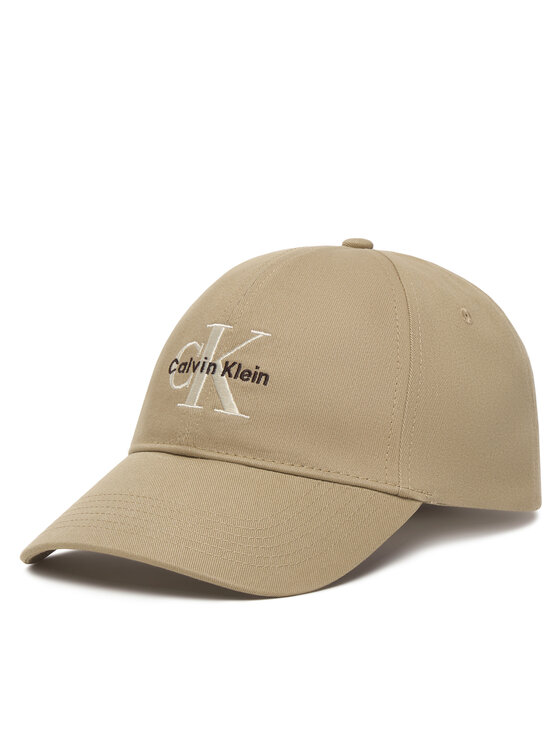 Calvin Klein Calvin Klein Kapa s šiltom Monologo Embroidery Baseball Cap LV04G5004G Bež