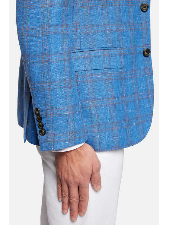 Lancerto Lancerto Marynarka Lubbock MA073124000005 Niebieski Slim Fit