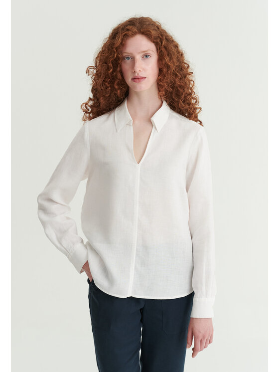 TATUUM TATUUM Bluzka PARTU Kremowy V-Neck Fit