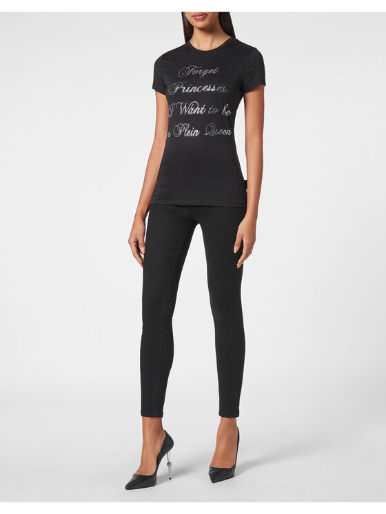 PHILIPP PLEIN PHILIPP PLEIN Tričko 2995 Čierna Regular Fit