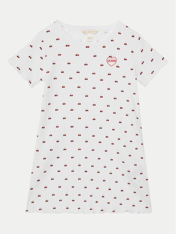 Guess Guess Rochie de zi K5GK02 KCSQ4 Alb Regular Fit