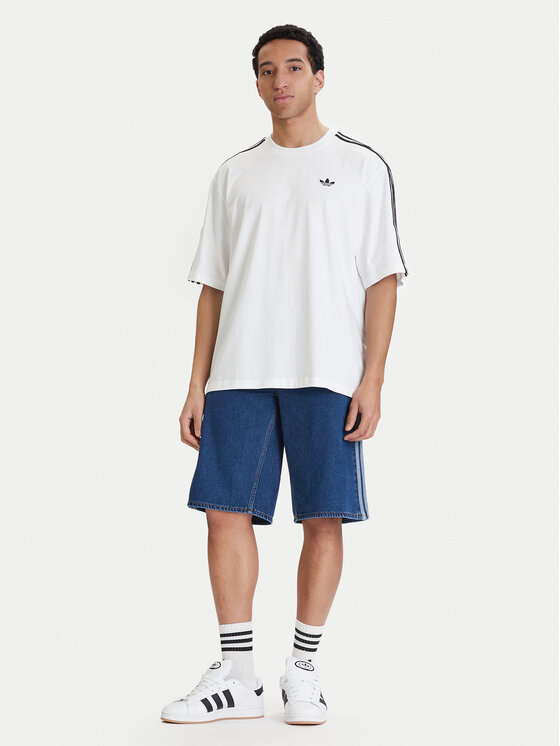 adidas adidas Tričko adicolor 3-Stripes KD4096 Biela Oversize