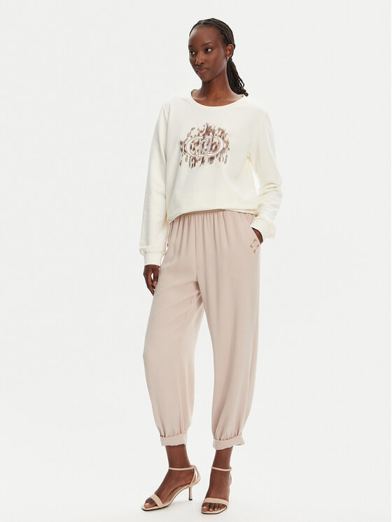 Liu Jo Sport Liu Jo Sport Sweatshirt TA5168 FS090 Écru Regular Fit