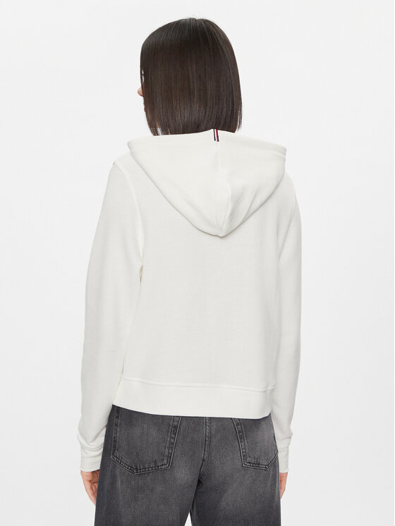 Tommy Hilfiger Tommy Hilfiger Džemperis ar kapuci 1985 WW0WW39189 Écru Regular Fit