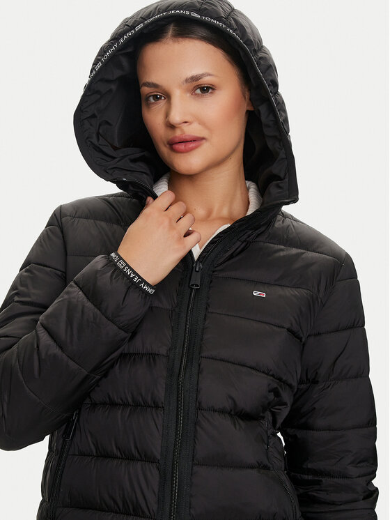 Tommy Jeans Tommy Jeans Μπουφάν χειμωνιάτικο Tape DW0DW18308 Μαύρο Regular Fit