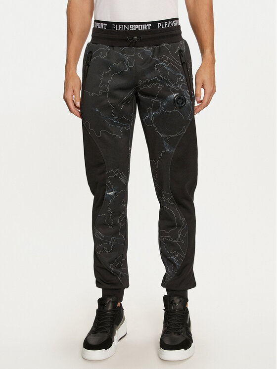 Plein Sport Plein Sport Trenerka Jogging Set: Top/Trousers Lunar FADC MJJ0763 STE003N Crna Regular Fit