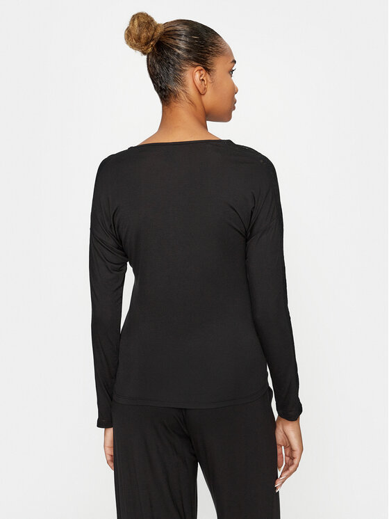 Calvin Klein Underwear Calvin Klein Underwear Pižamska bluza 000QS7006E Črna Regular Fit