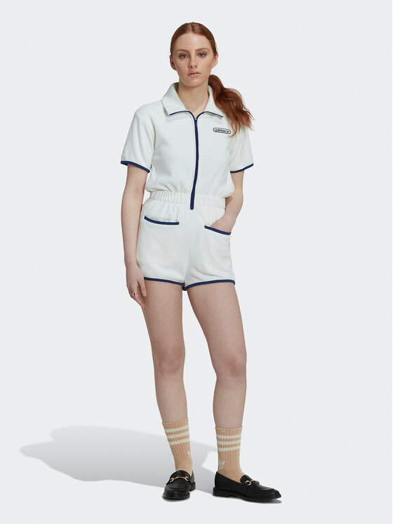 adidas adidas Kombinezon Towel-Terry HT5937 Bijela Loose Fit