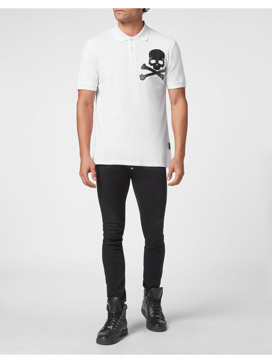 PHILIPP PLEIN PHILIPP PLEIN Polo 1709 Bianco Slim Fit