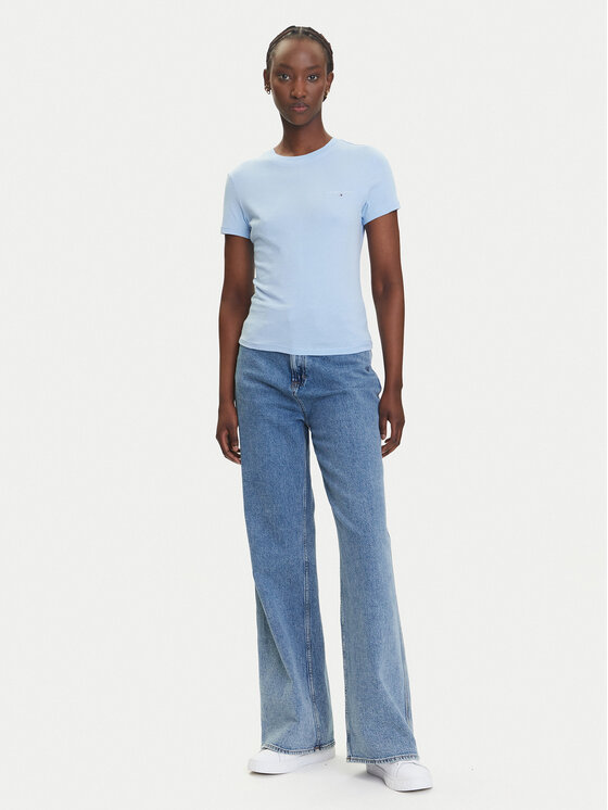 Tommy Jeans Tommy Jeans Póló Linear DW0DW21164 Kék Slim Fit
