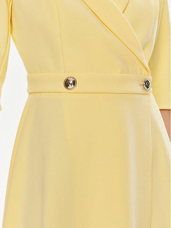 Rinascimento Rinascimento Abito da cocktail CFC0118280003 Giallo Regular Fit