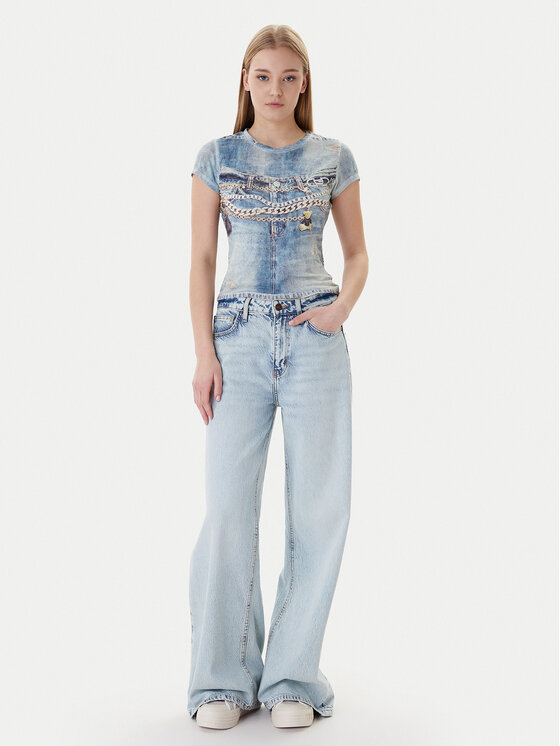 Guess Guess Póló W6RI52 KCCG0 Kék Regular Fit