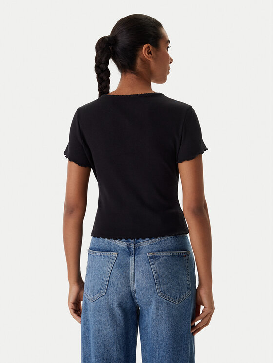 Tommy Jeans Tommy Jeans Blúzka DW0DW20377 Čierna Slim Fit
