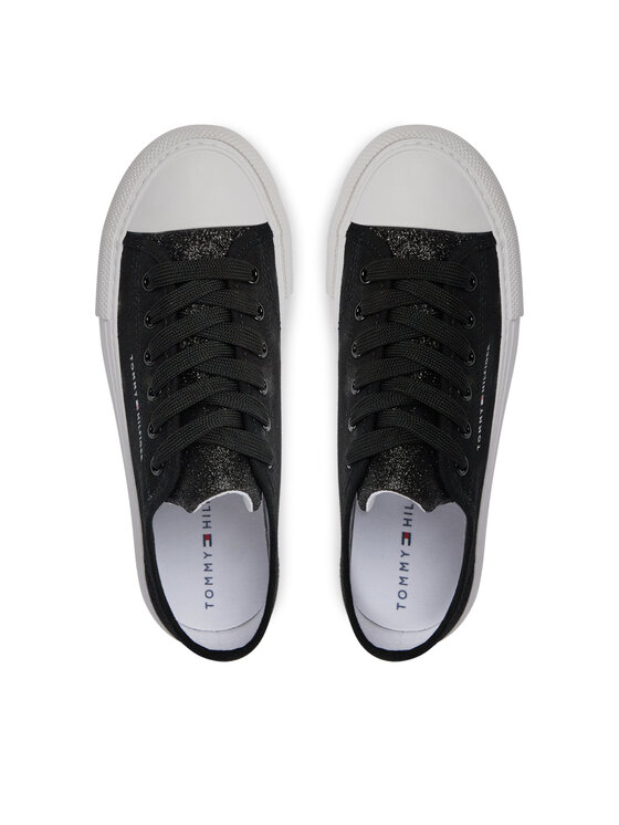 Tommy Hilfiger Tommy Hilfiger Trampki Low Cut Lace-Up Sneaker T3A9-33185-1687 S Czarny