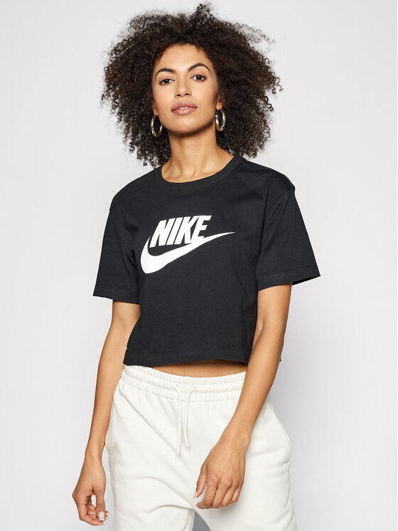 Nike T-krekls Sportswear Essential BV6175 Melns Loose Fit