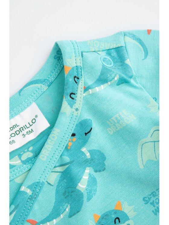 Coccodrillo Coccodrillo Dětské body WC5112602DBN-013 Tyrkysová Regular Fit