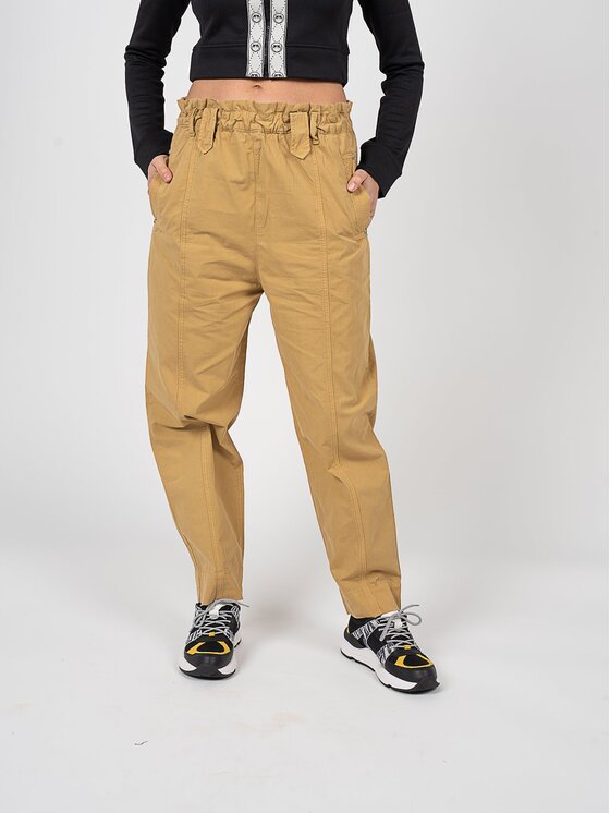 PINKO PINKO Spodnie materiałowe 1J10W1 Y849 Żółty Regular Fit