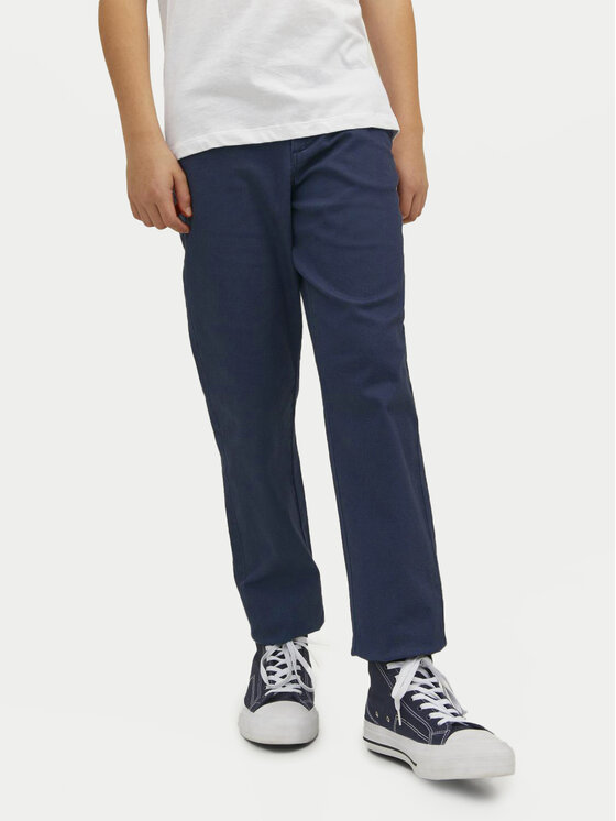 Jack&Jones Junior Chino nohavice Marco 12224625 Tmavomodrá Regular Fit