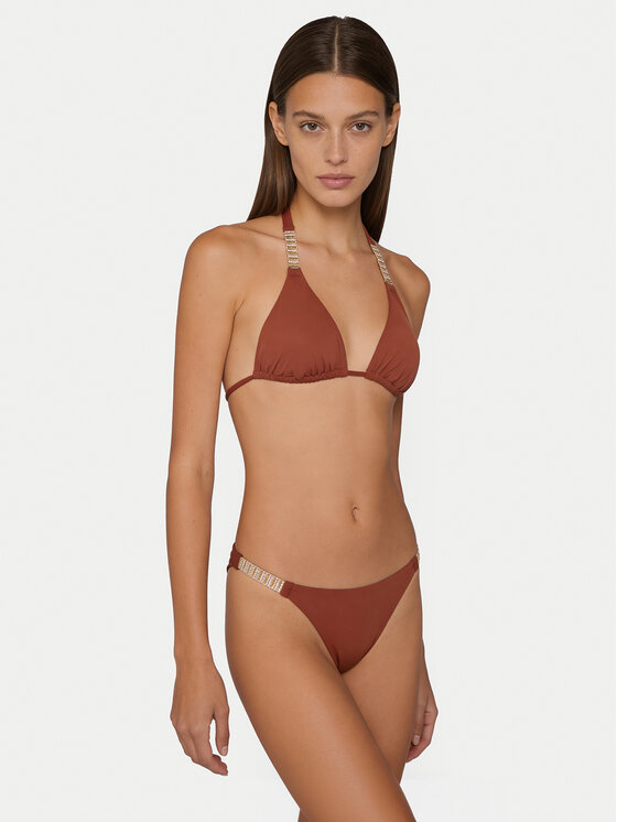 Guess Guess Vrchní část bikin E6GJ41 KG272 Hnědá