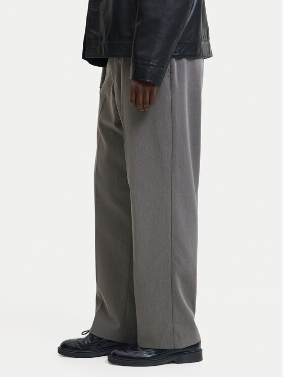 Jack & Jones Jack & Jones Чино панталони Bill 12293368 Сив Wide Leg