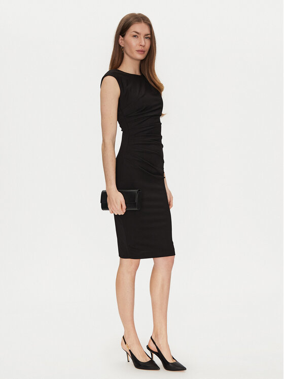 Rinascimento Rinascimento Kokteiļkleita CFC0122548003 Melns Regular Fit