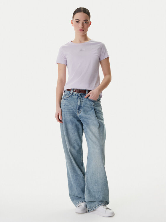 BOSS BOSS Футболка Elove 50554696 Фіолетовий Slim Fit