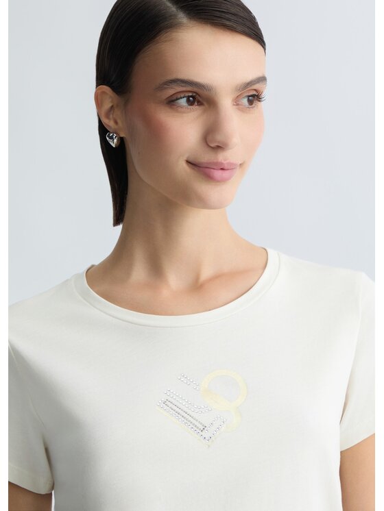 Liu Jo Liu Jo T-shirt TA5170JS923M9282 Bianco Regular Fit