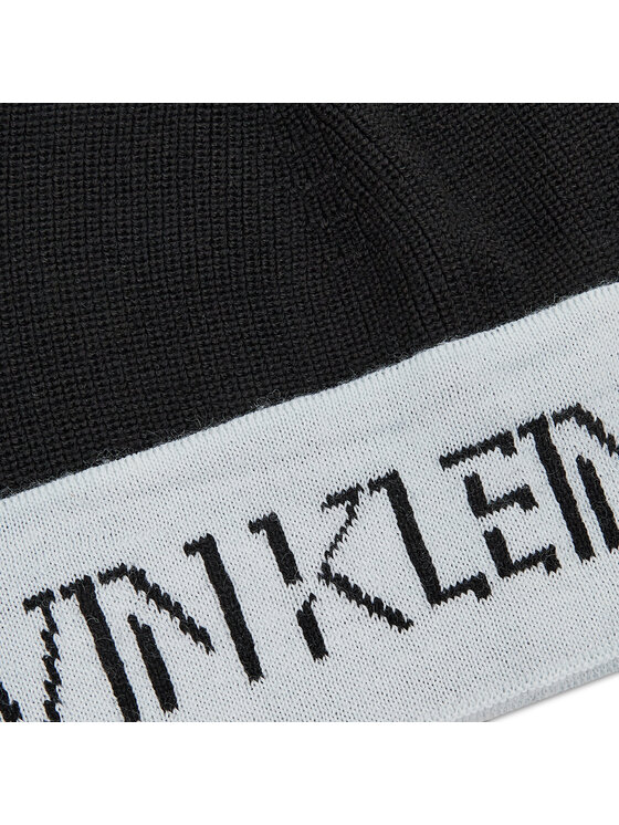 Calvin Klein Jeans Calvin Klein Jeans Kapa Shadow Logo Knit Beanie K60K608676 Črna