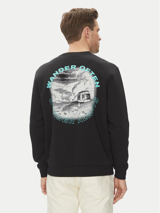Hunter Hunter Sweatshirt May HARM0058251 Schwarz Relaxed Fit