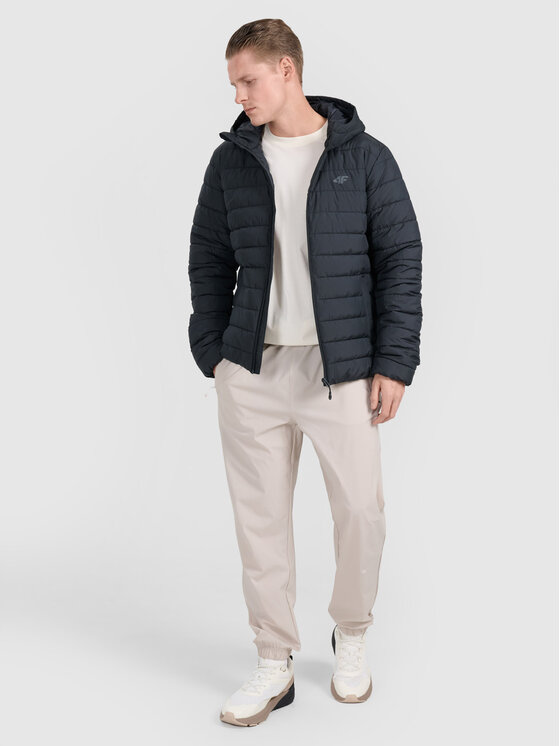 4F 4F Kurtka puchowa MIDSHOP TEXTILE Czarny Regular Fit