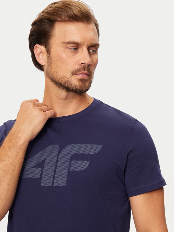 4F 4F Tričko 4FWMM00TTSHM1844 Tmavomodrá Regular Fit
