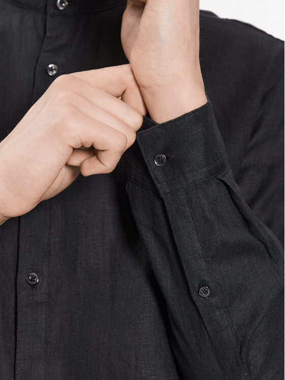 HUGO Hugo Риза 50490740 Черен Slim Fit