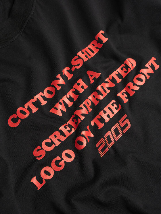 2005 2005 T-Shirt Cotton Czarny Oversize