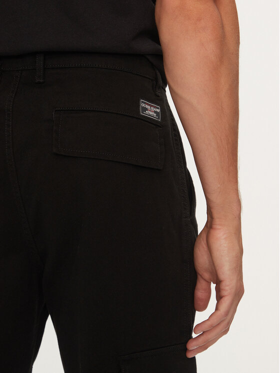 Guess Guess Pantaloni chino M4YB40 WGCV1 Negru Regular Fit
