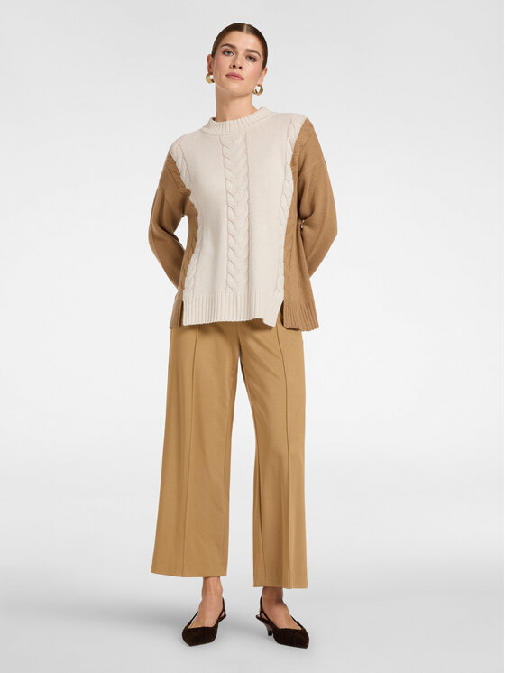 Elena Mirò Elena Mirò Sweter M062Z000824N0A1 Kremowy Regular Fit