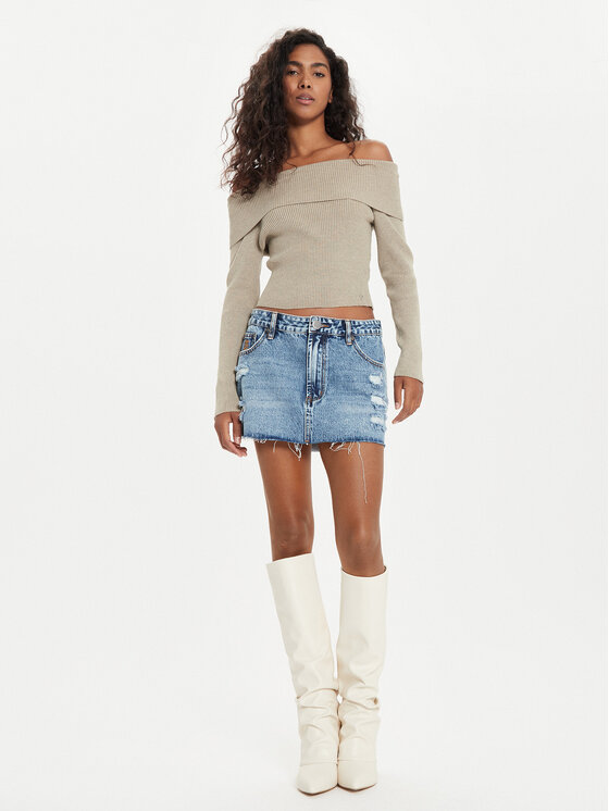 Guess Guess Sweater Nina W4BR73 Z3K92 Bézs Slim Fit