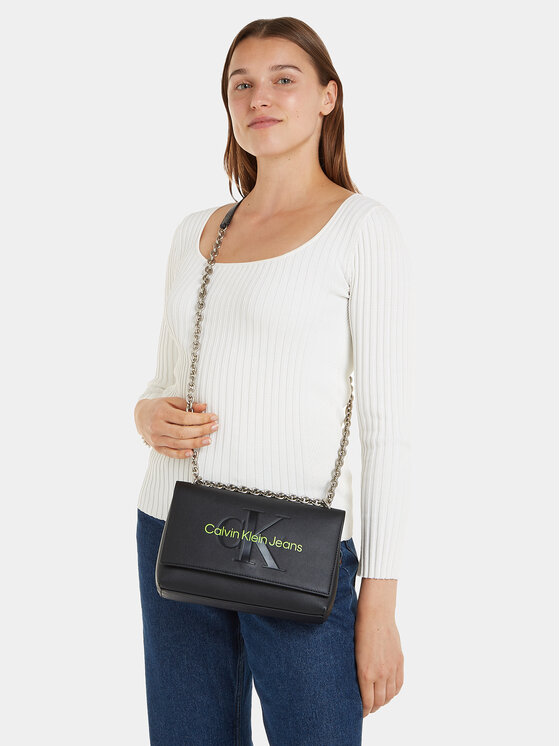 Calvin Klein Jeans Calvin Klein Jeans Geantă Sculpted Ew Flap Conv25 Mono K60K611866 Negru