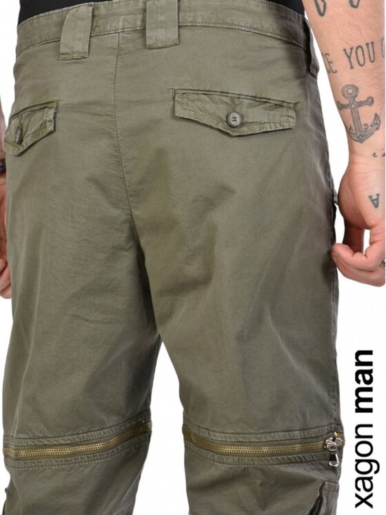Xagon Xagon Pantaloni di tessuto P21032-S413C Verde Skinny Fit
