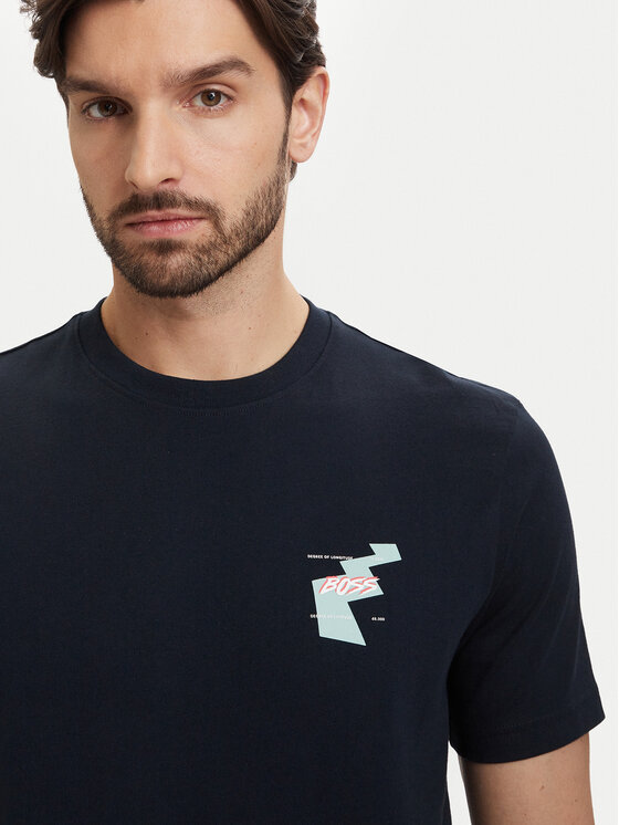 BOSS BOSS Тишърт Movement 50561872 Тъмносин Regular Fit