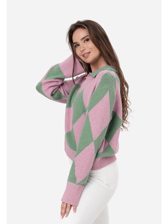 LAURELLA LAURELLA Sveter Laurella 6TU037923 Zelená Regular Fit