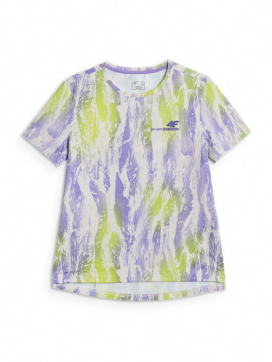 4F 4F Koszulka rowerowa GET LOST FEEL FOUND Koralowy Regular Fit