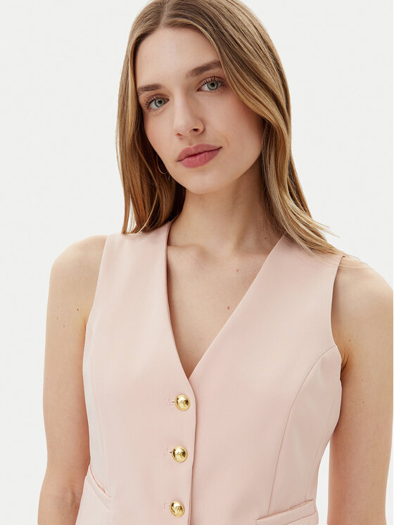 Maryley Maryley Kamizelka 25EB128/43PY Różowy Regular Fit