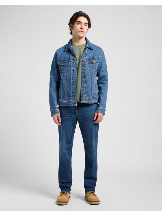Lee Lee Kurtka jeansowa RIDER JACKET Niebieski Regular Fit