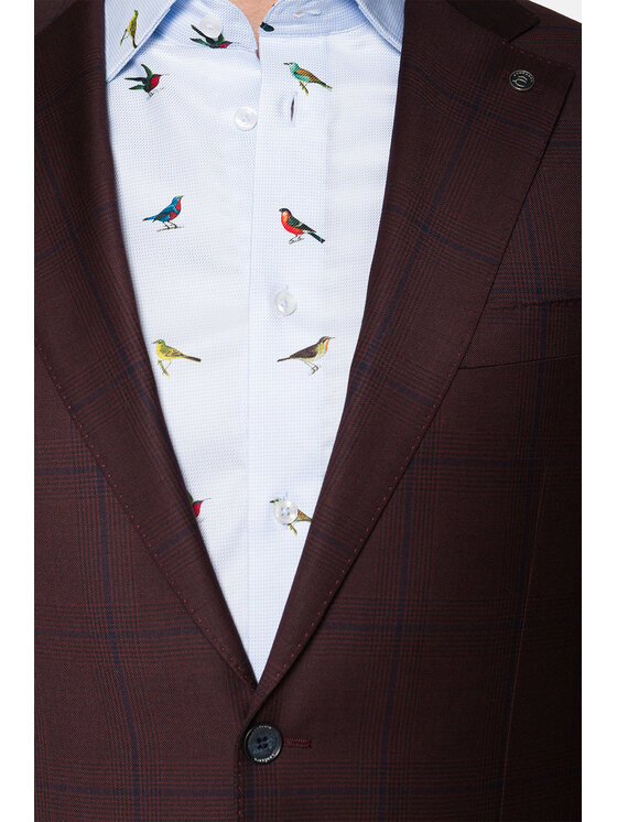 Lancerto Lancerto Garnitur Dubai Bordowy Regular Fit