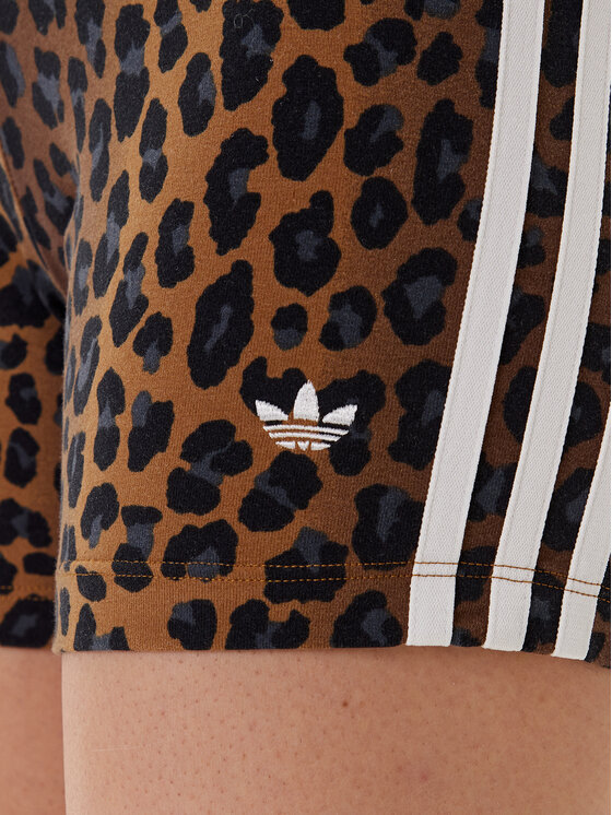adidas adidas Bikershorts Leopard JW7306 Braun Slim Fit