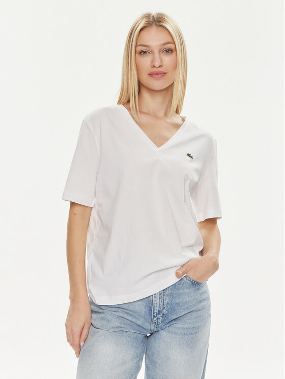 Lacoste Lacoste Tricou TF7300 Alb Regular Fit
